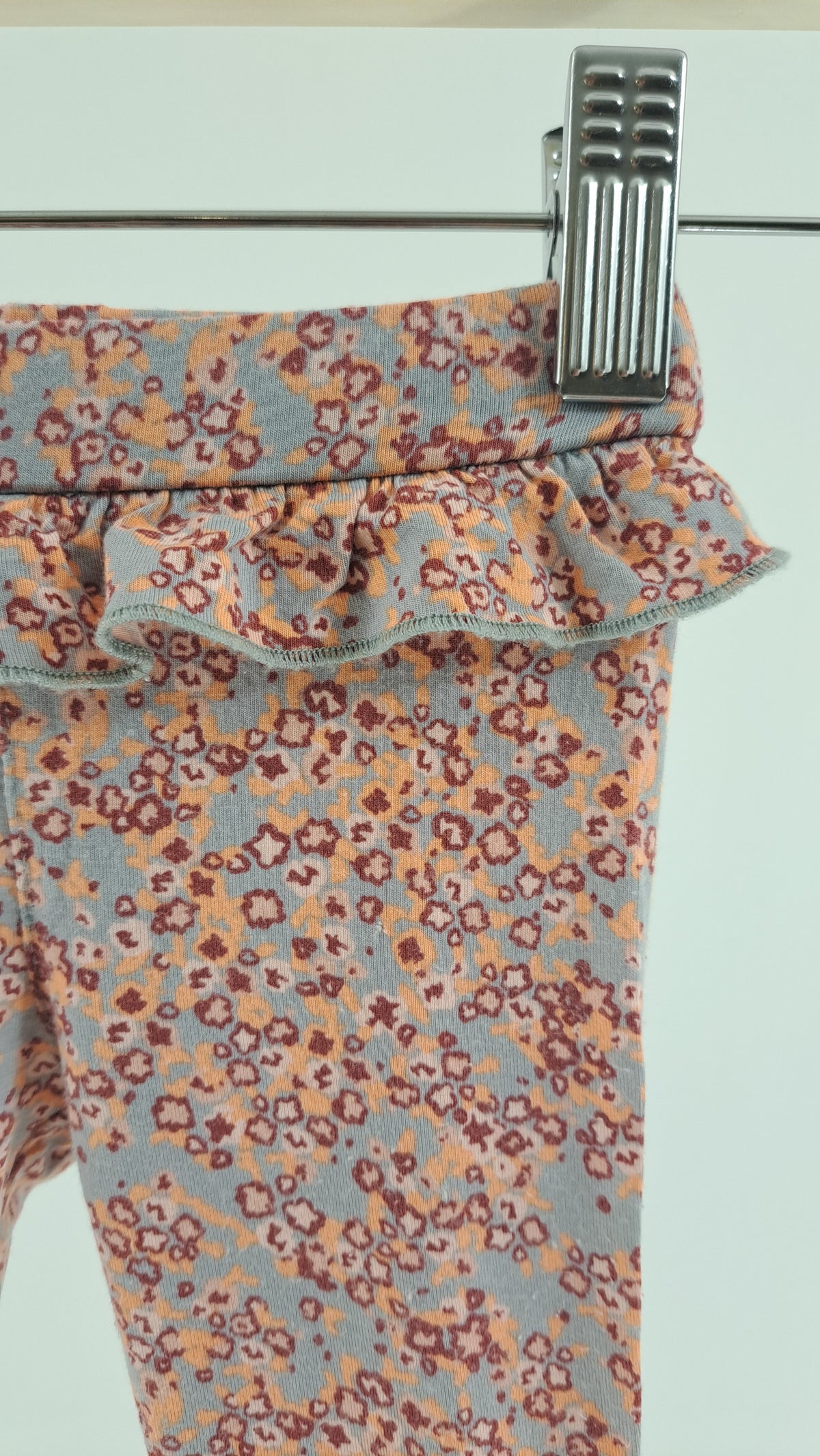 MINYMO • LEGGINGS • BLOMMIG ROSA/BLÅ • STORLEK 56