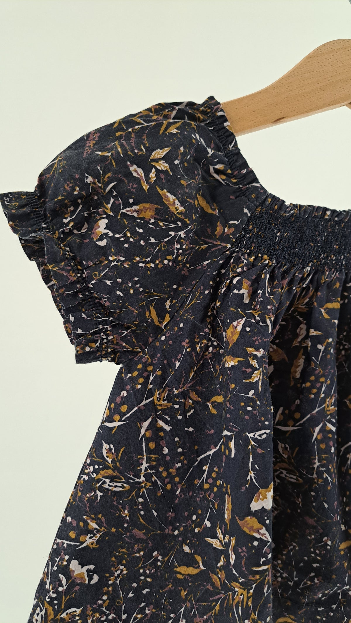 POMP DE LUX • BLOUSE • NAVY BLUE BOTANICAL PRINT • SIZE 62