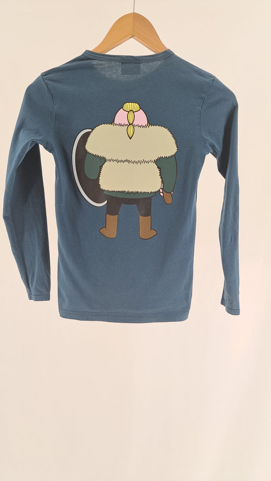 DANEFÆ • BLOUSE • PETROLEUM VIKING • SIZE 134