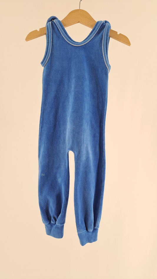 VINTAGE • JUMPSUIT • BLUE TERRY • SIZE 80