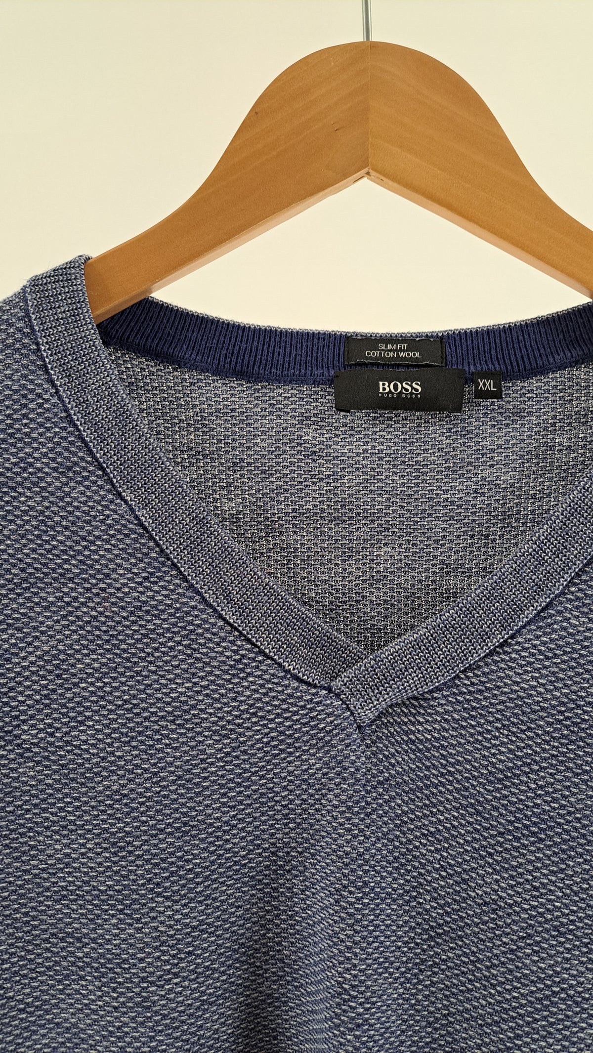 BOSS • SWEATER • BLUE MELANGE • SIZE XXL