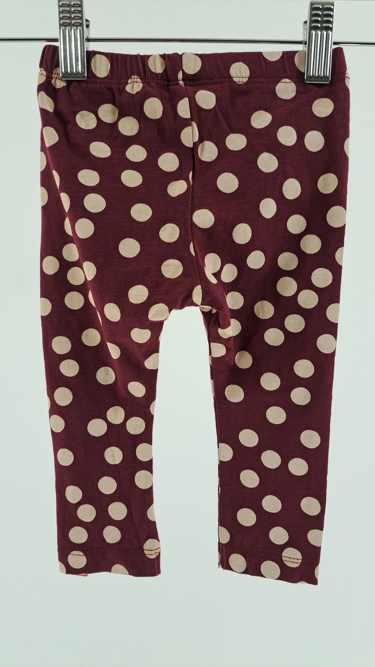 DANEFÆ • LEGGINGS • BORDEAUX PRICKIG • STORL. 74