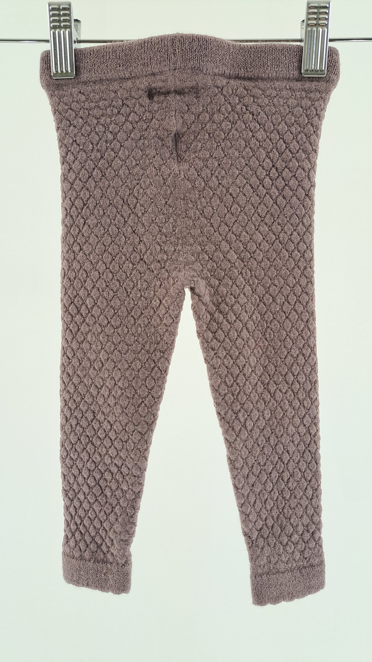 KONGES SLØJD • LEGGINGS • AUBERGINE MERINO ULD • STR. 92