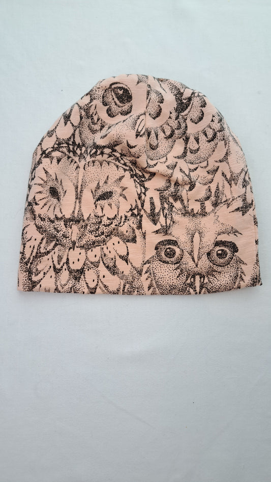 SOFT GALLERY • BEANIE • LYSERØD UGLEPRINT • STR. 1 (3-9 MDR.)