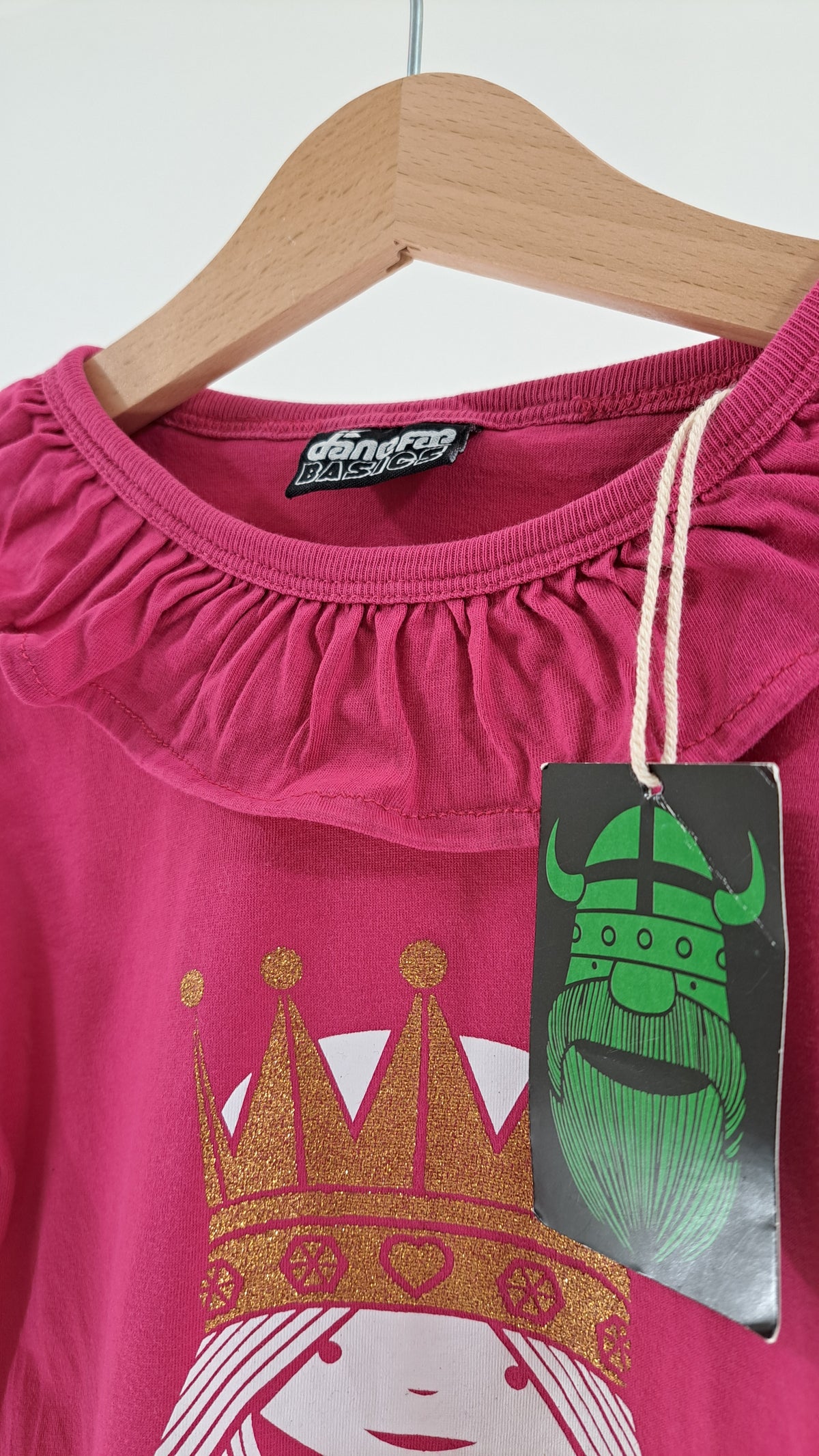 DANEFÆ • BLUSE • HINDBÆRRØD DRONNING • STR. 128