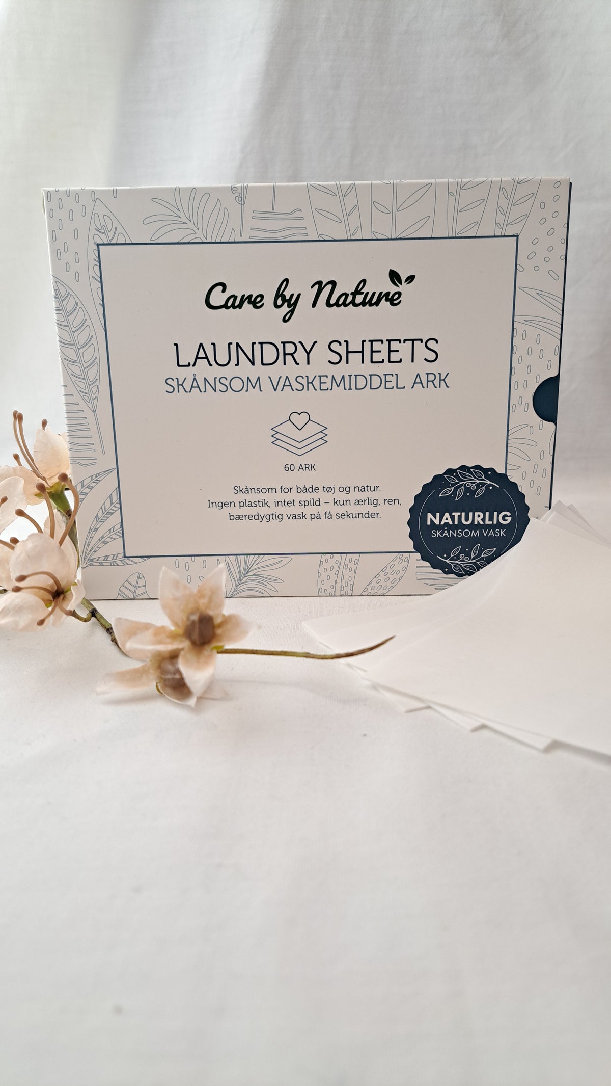 CARE BY NATURE • LAUNDRY SHEETS • PARFUMEFRI • 60 ARK