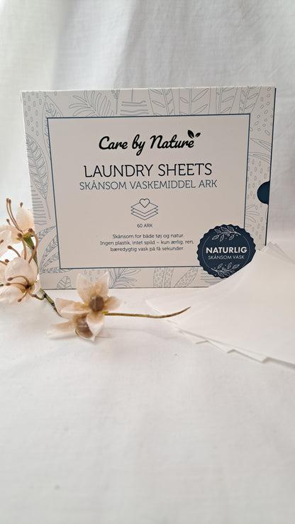 CARE BY NATURE • LAUNDRY SHEETS • PARFUMEFRI • 60 ARK