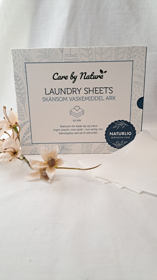 CARE BY NATURE • LAUNDRY SHEETS • FRAGRANCE-FREE • 60 SHEETS