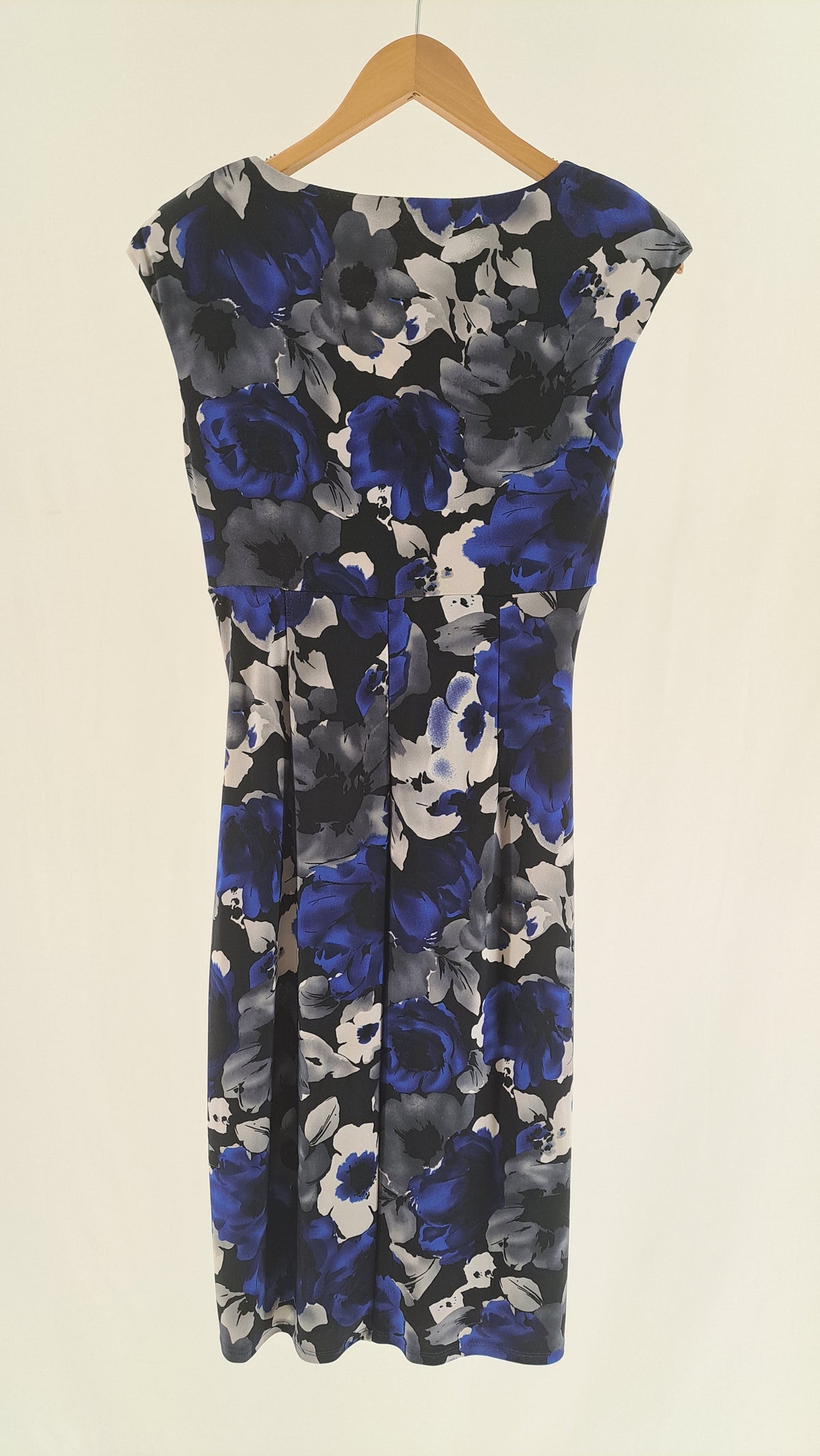LAUREN RALPH LAUREN • KLÄNNING • MARINBLÅ BLOMMIGT MÖNSTER • STR. S
