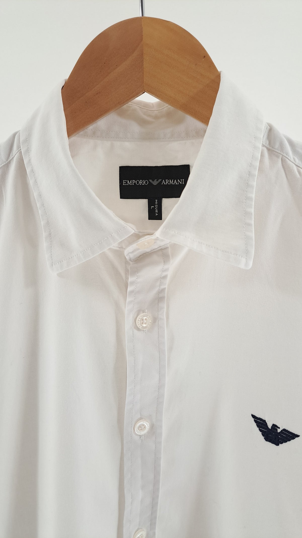 EMPORIO ARMANI • SKJORTE • HVID • STR. L