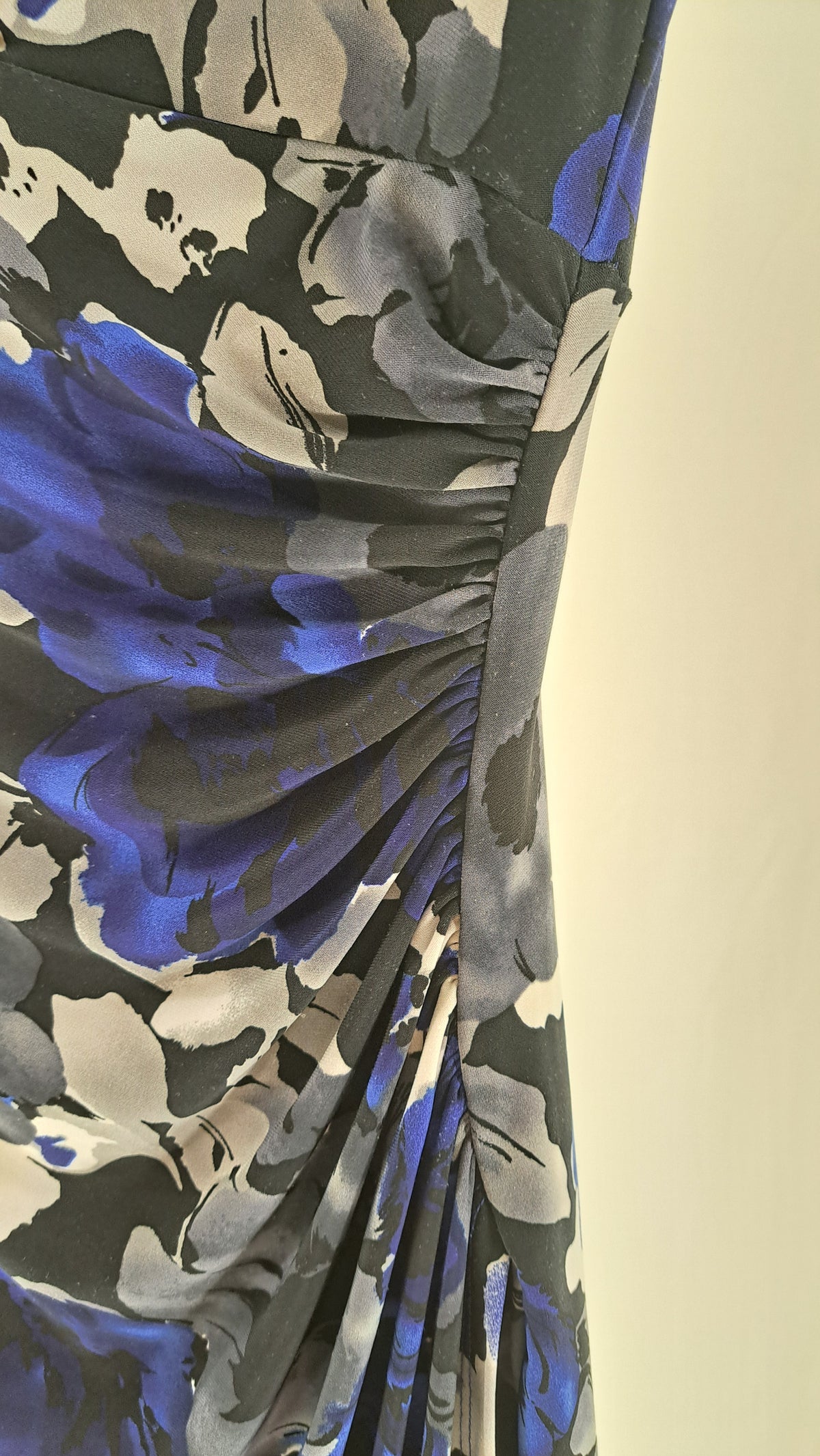 LAUREN RALPH LAUREN • KLÄNNING • MARINBLÅ BLOMMIGT MÖNSTER • STR. S