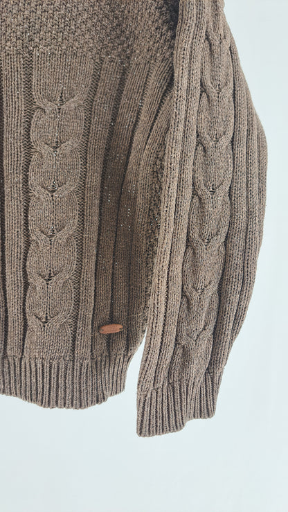 HUST & CLAIRE • KOFTA • TAUPE KABELSTICKAD • STRL. 92