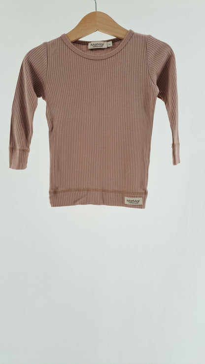 MARMAR COPENHAGEN • BLOUSE • POWDER PINK RIB • SIZE 80