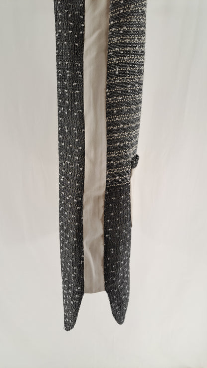 BY MALENE BIRGER • KJOLE • GRÅ/HVID TWEED • STR. S