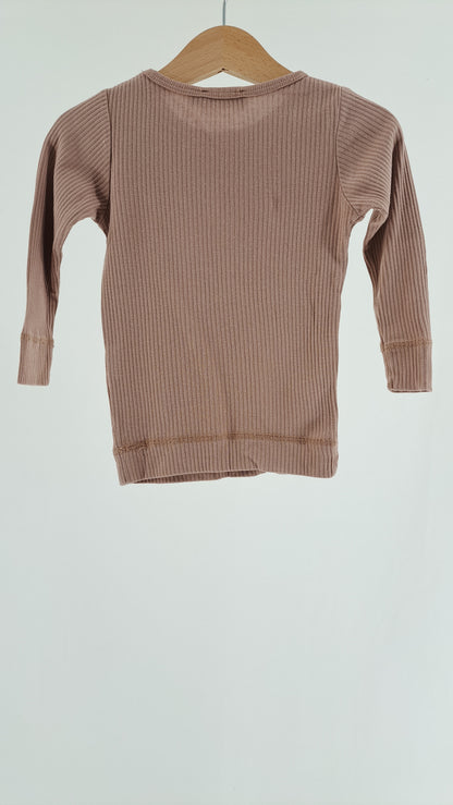 MARMAR COPENHAGEN • BLOUSE • POWDER PINK RIB • SIZE 80