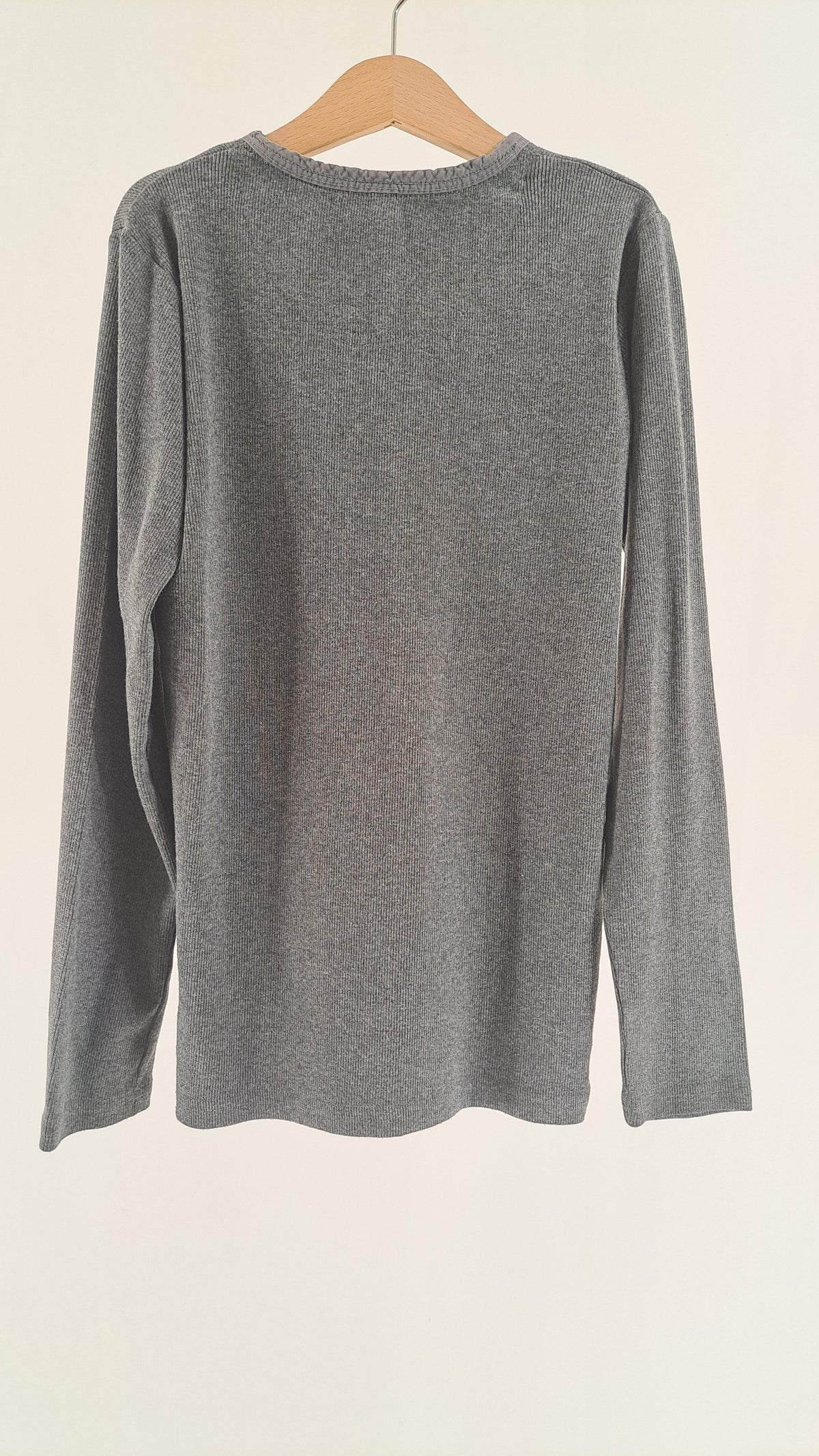 POMP DE LUX • BLUS • GRÅ MELANGE RIBB • STL. 146/152