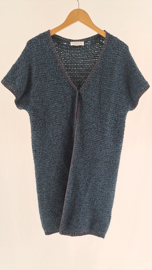 ROSEMUNDE COPENHAGEN • TUNIC • PETROL LUREX • SIZE M