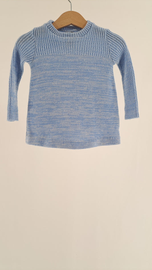 YOUNG DANE • SWEATER • LIGHT BLUE RIB • SIZE 86