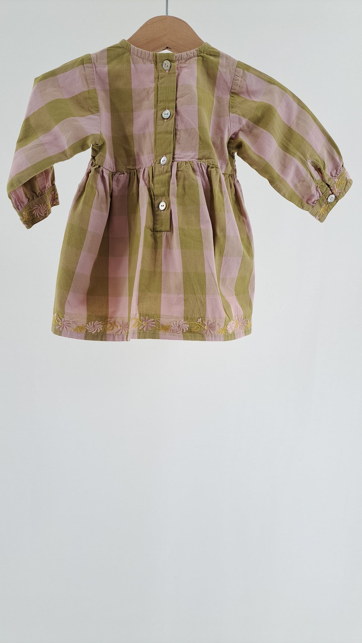 HUST & CLAIRE • KLÄNNING • ROSA/OLIVRANDIG • STL. 92
