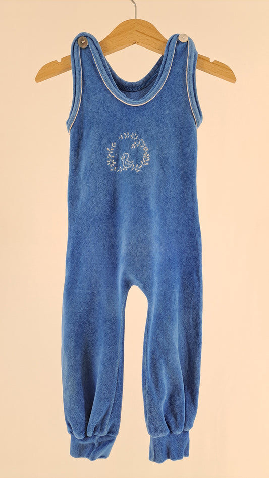 VINTAGE • JUMPSUIT • BLUE TERRY • SIZE 80