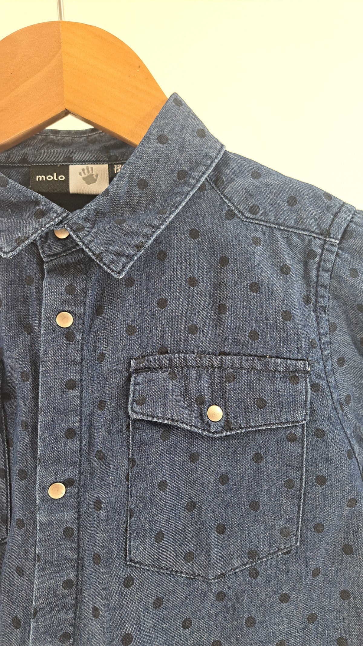 MOLO • SKJORTE • DENIM PRIK • STR. 134