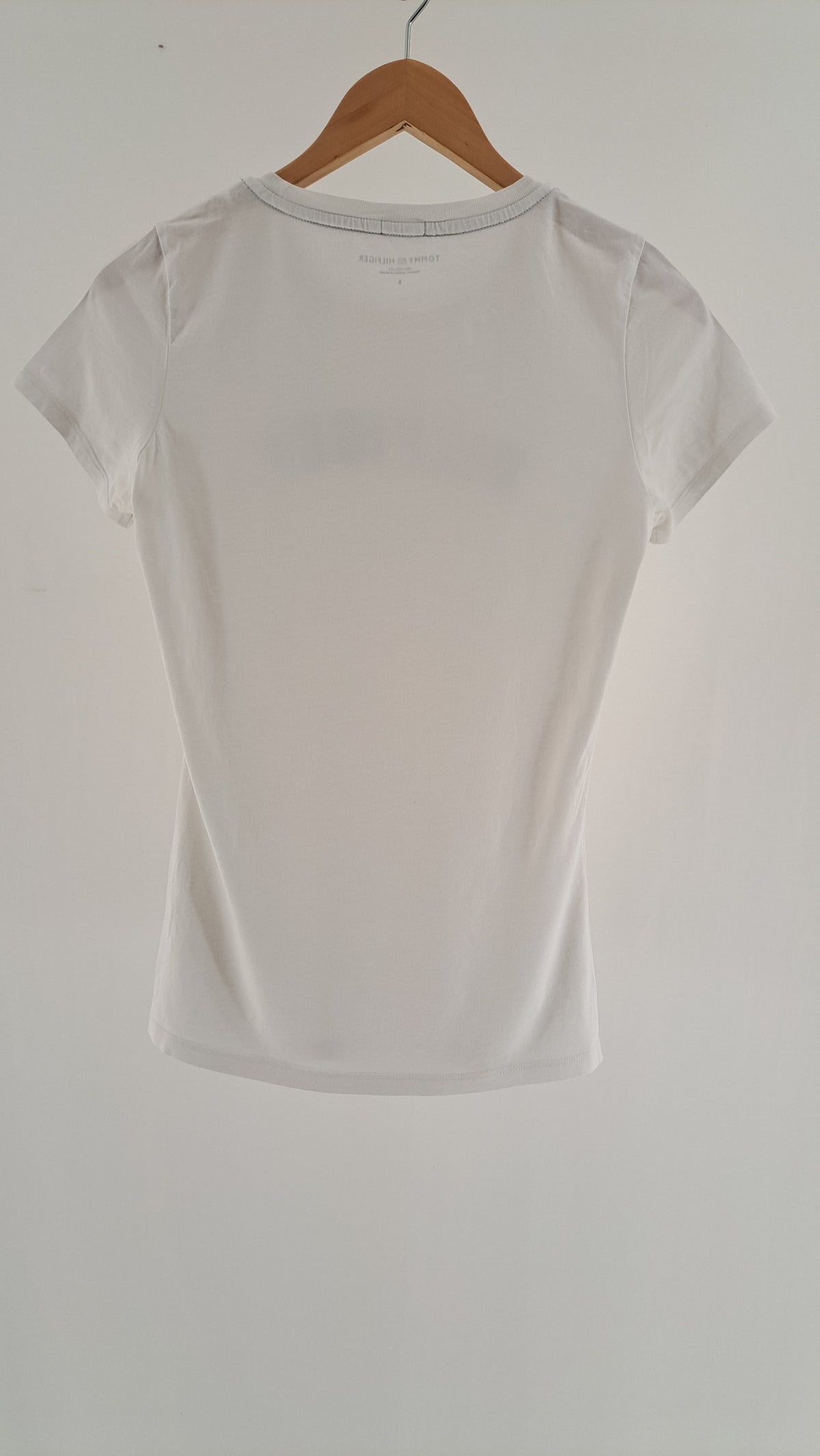 Hvid Tommy Hilfiger damet-shirt set bagfra