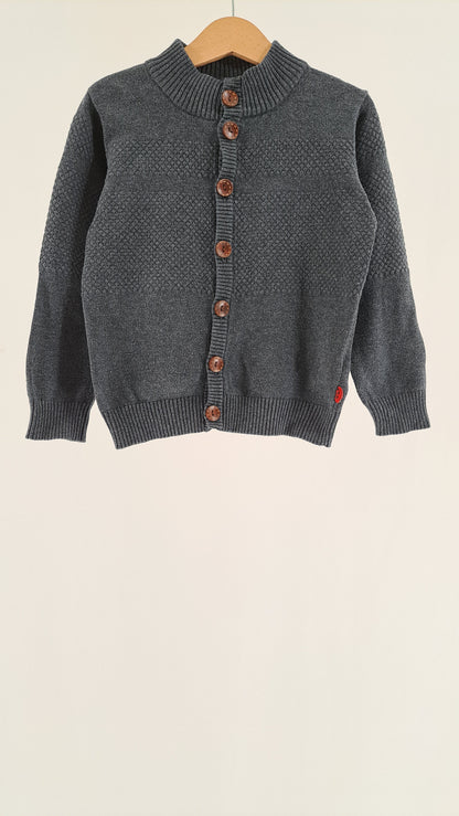 POMP DE LUX • CARDIGAN • MØRKEGRÅ MELANGE • STR. 104