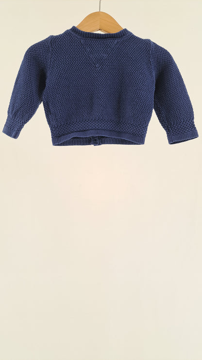 TOMMY HILFIGER • CARDIGAN • NAVY BLÅ • STR. 74