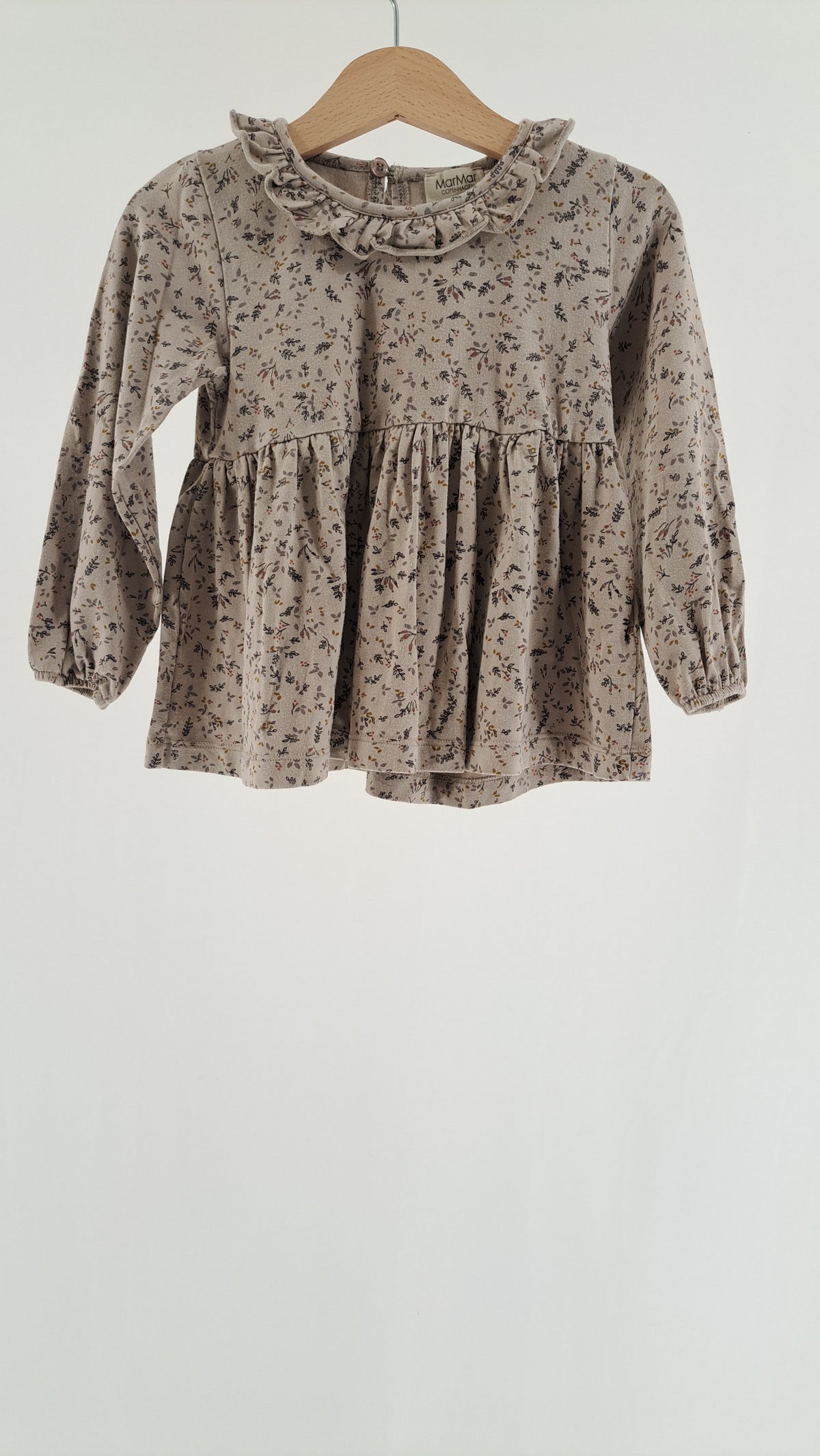 MARMAR COPENHAGEN • BLOUSE • SAND BOTANICAL FLORAL PRINT • SIZE 92