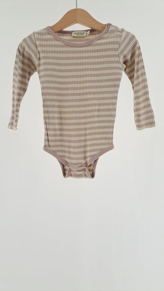 MARMAR COPENHAGEN • BODY • DAMMIG ROSA/BEIGA RÄNDER • STL. 74