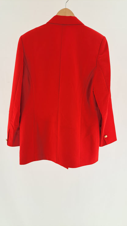 VINTAGE • BLAZER • RØD POWER BLAZER • STR. XL