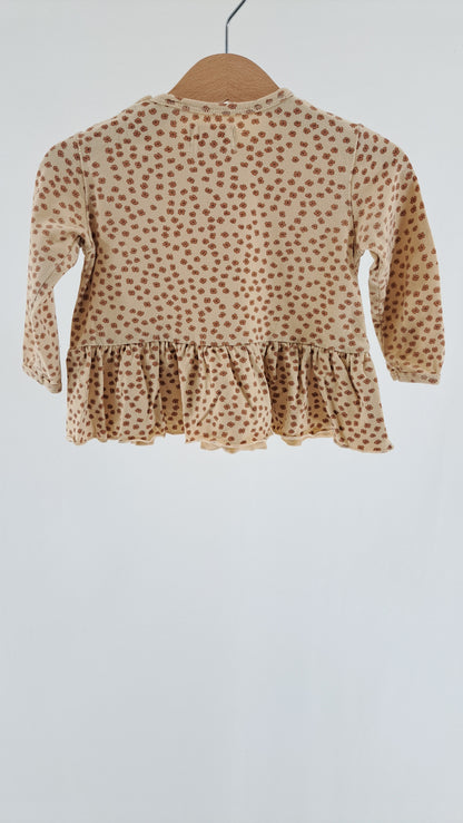 KONGES SLØJD • BLOUSE • CREAM FLORAL • SIZE 68