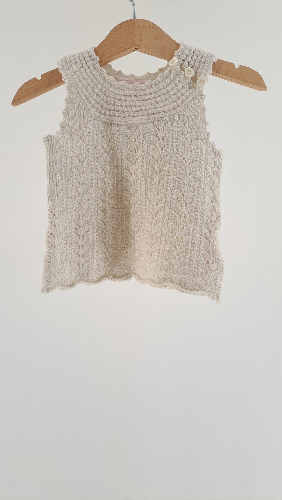 NOA NOA • VEST • CRÈME AJOUR-STRIK • STR. 98/104