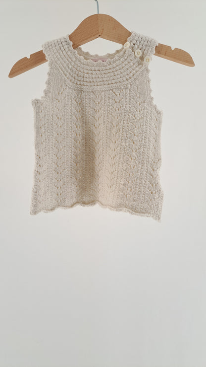 NOA NOA • VEST • CRÈME AJOUR-STRIK • STR. 98/104