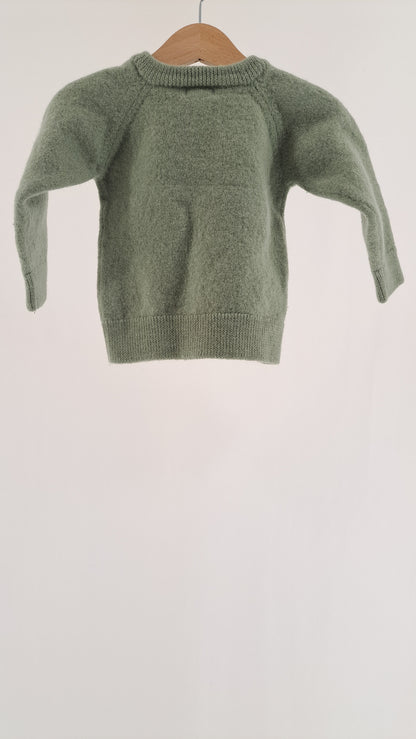 COPENHAGEN COLORS • SWEATER • STØVET SALVAGRØN • STR. 74/80
