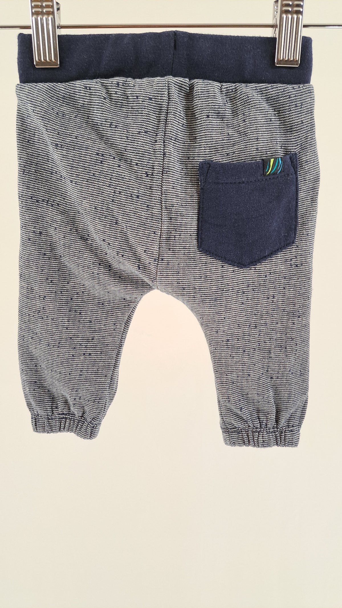 ME TOO • BYXOR • GRÅ/NAVY MELANGE • STORL. 56