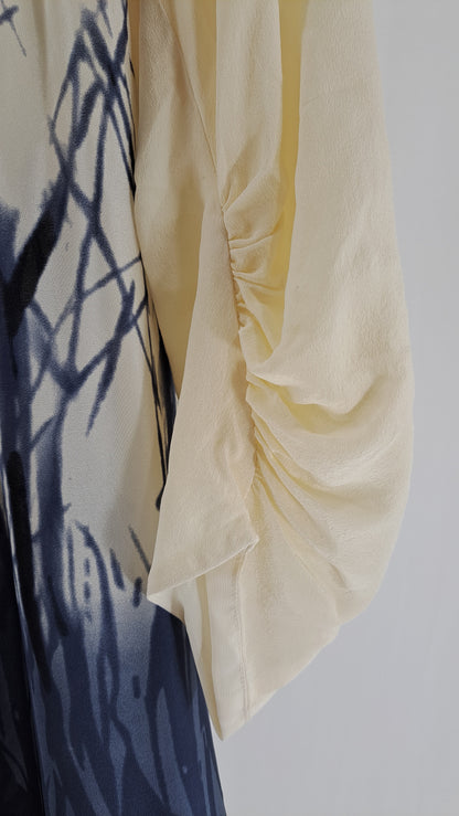 MARGIT BRANDT COPENHAGEN • KJOLE • RÅHVID MARINEBLÅ PRINT • STR. M