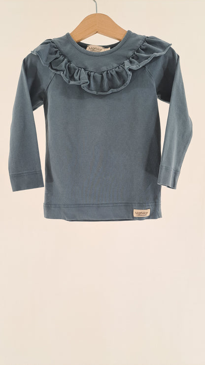 MARMAR COPENHAGEN • BLUSE • PETROL FLÆSEKRAVE • STR. 98