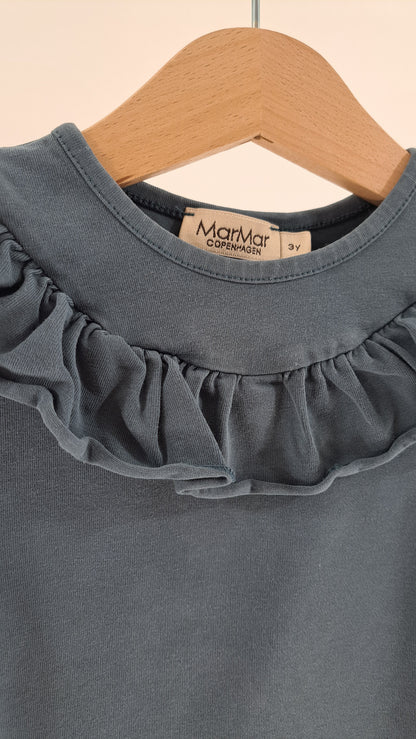 MARMAR COPENHAGEN • BLUSE • PETROL FLÆSEKRAVE • STR. 98