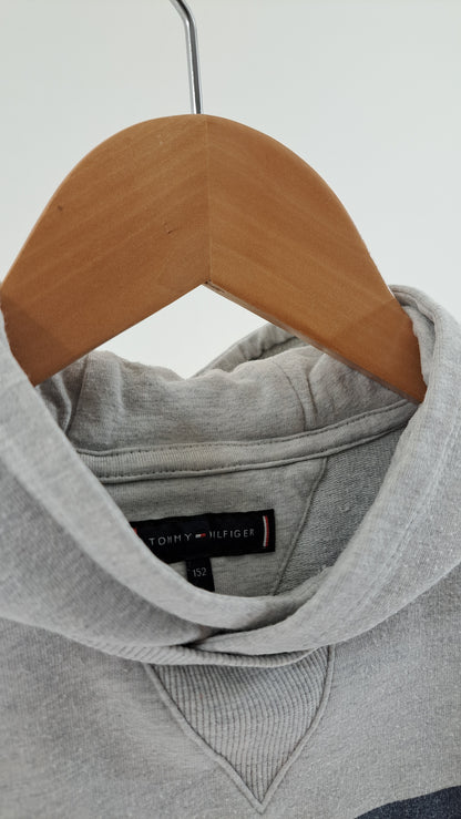 TOMMY HILFIGER • HOODIE • GRÅ MELANGE SKATER • STR. 152