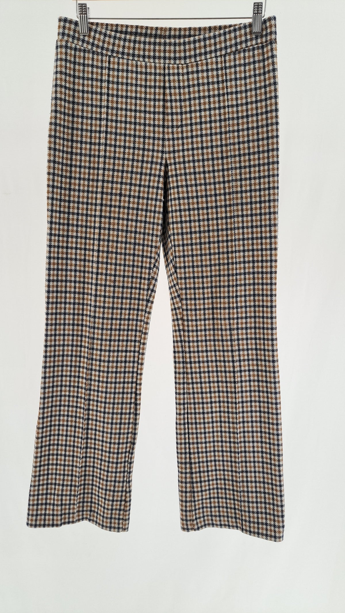 PART TWO • BUKSER • BEIGE NAVY HOUNDSTOOTH • STR. L