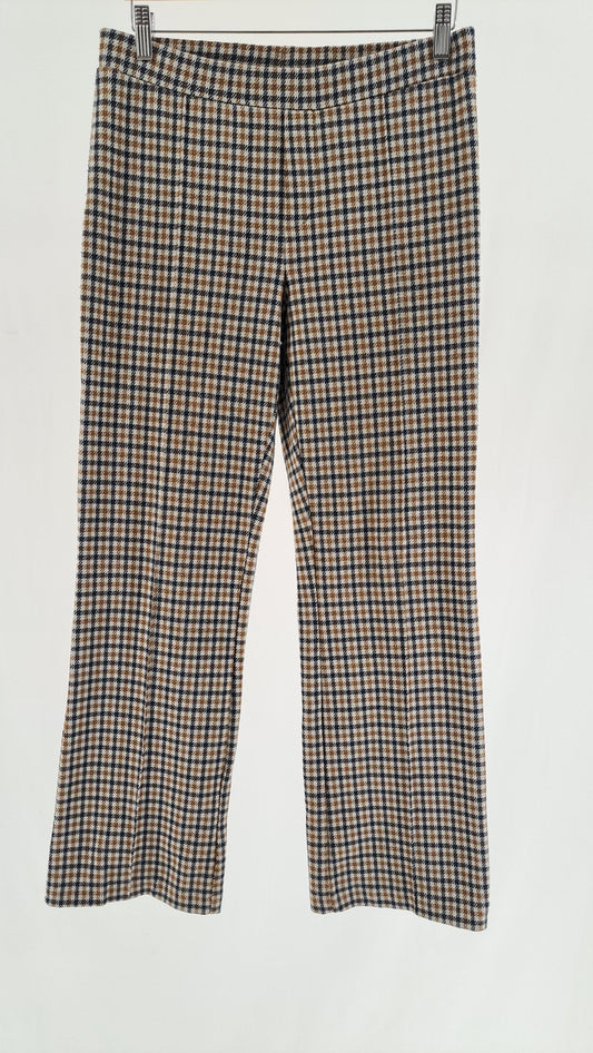 PART TWO • BUKSER • BEIGE NAVY HOUNDSTOOTH • STR. L