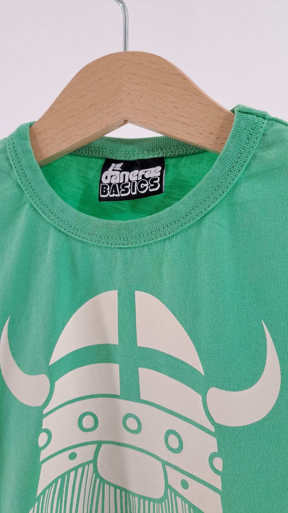 DANEFÆ • T-SHIRT • GRASS GREEN VIKING • SIZE 98