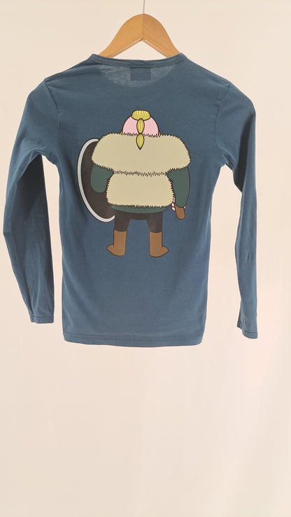 DANEFÆ • BLOUSE • PETROLEUM VIKING • SIZE 134