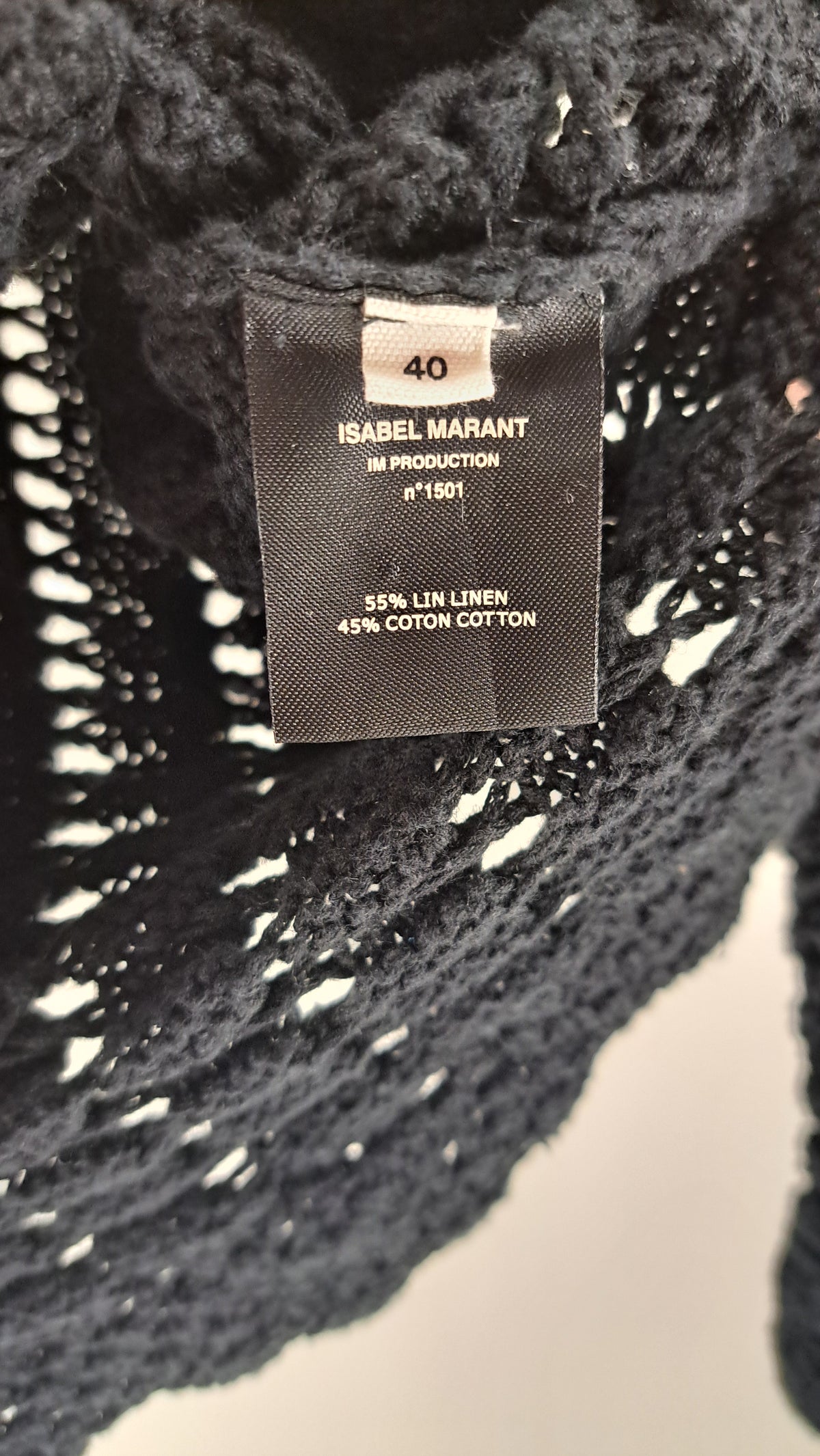 ISABEL MARANT ÉTOILE • SWEATER • SORT HÆKLET • STR. L