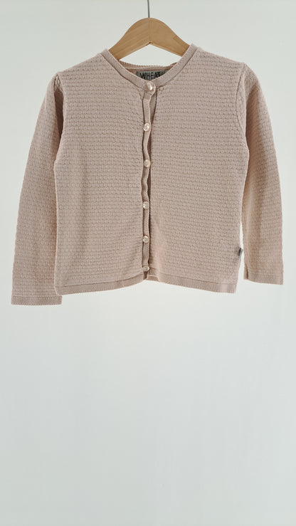 WHEAT • CARDIGAN • PINK • SIZE 104