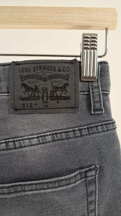 LEVI'S • JEANS • GREY STONEWASH • SIZE 146-152