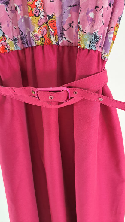 TRINE & TRINETTE • KJOLE • VINTAGE PINK PAISLEY • STR. L/XL