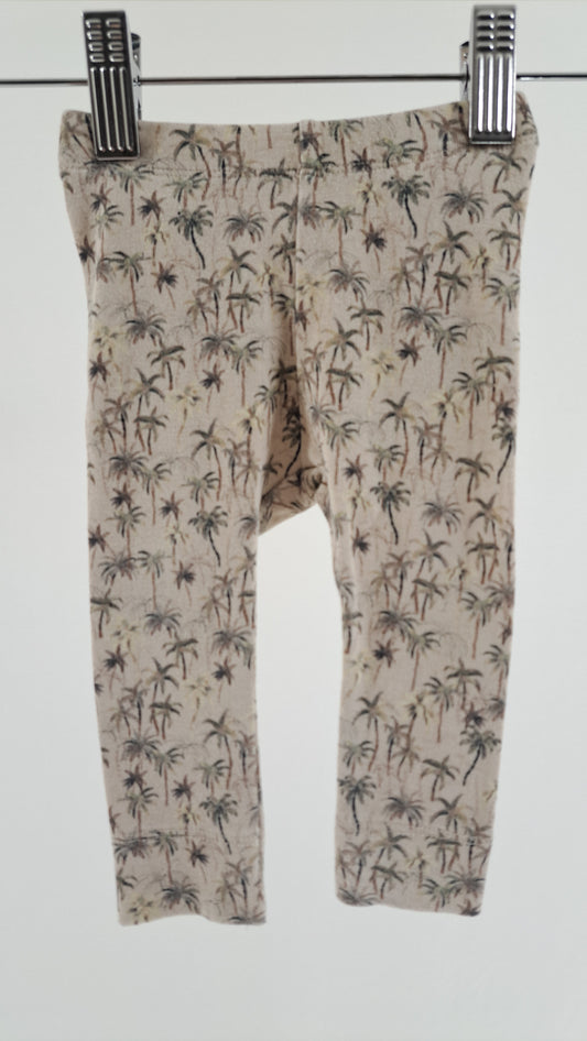 NAME IT • LEGGINGS • BEIGE PALM PRINT • SIZE 62