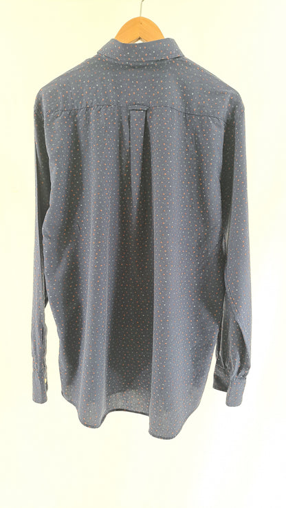GANT • SKJORTE • MARINBLÅ BLOMSTRET • STR. L